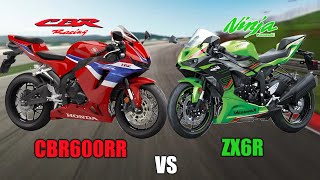 The BEST 600cc Sport Bike 2024  CBR600RR VS ZX6R [upl. by Sansone]