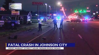 Motorcyclist killed in Johnson City crash JCPD reports [upl. by Rebmaed558]