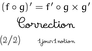 Dérivée de fonctions composées 22 correction [upl. by Mauri]