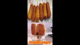 How Actually i made Crispy Frankfurters  HotdogwithEggRecipe Shorts Shortvideos wurstelRicetta [upl. by Humberto259]