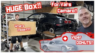 HUGE Box for Vals Camaro Plus Viper DONUTS [upl. by Aileek652]