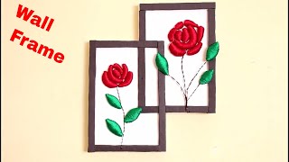 Wall Decoration Frame  DIY Room Decor Idea [upl. by Ydennek]