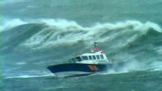 Pilot boat Pathfinder in Storm force 10 with 8m seas [upl. by Hgeilyak524]