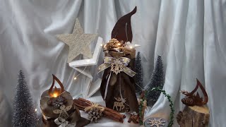 DIY Die Winter BRENNHOLZ Kerzen BASTELN in Upcycling [upl. by Ynagoham920]