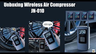 Unboxing Wireless Air CompressorJN010 [upl. by Kantos]