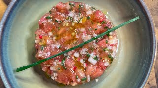 RECETTE SIMPLE ET RAPIDE  TARTARE DE TOMATE 🍅 [upl. by Sokin179]