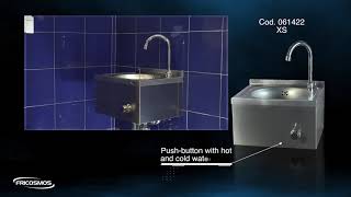 Kneeoperated hot and coldwater wall mounted washbasin XS model [upl. by Akeylah810]