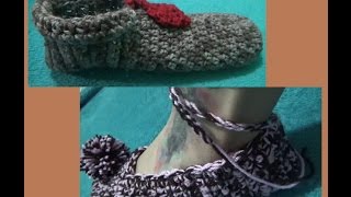 Pantuflas para Hombre y Mujer a Crochet [upl. by Melcher310]