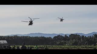 Helikopter CH47 Chinook at Kota marudu sabah [upl. by Acimak]