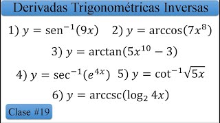 Derivadas de funciones trigonométricas inversas [upl. by Nimsaj]