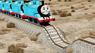 Thomas amp Trains vs Potholes  BeamNGDrive [upl. by Stoll]