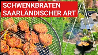 ♨️ GRILLBLITZ Original Schwenkbraten saarländischer Art IdarObersteiner Schwenker Schwenksteak [upl. by Ttnerb]