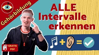 INTERVALLE hören amp erkennen  Prime bis Oktave  GEHÖRBILDUNG 4 [upl. by Araet]