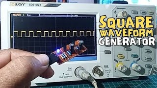 Square Waveform Generator using Transistor with Oscilloscope [upl. by Nythsa]