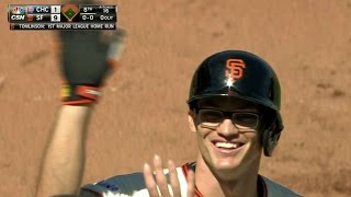 Tomlinson hits grand slam for first ML homer [upl. by Natsyrk]