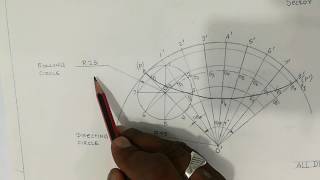 Hypocycloid Curve shown in Sheet On Engineering Graphics Subject Explained in English [upl. by Amilah]