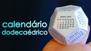 Como fazer um calendário 3D de 12 pentágonos calendário dodecaédrico [upl. by Vitalis]