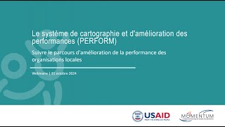 Webinaire Le système de cartographie et damélioration des performances PERFORM [upl. by Einobe164]