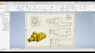 Inventor Autodesk como sacar las vistas y acotar Como crear planos y acotar en Inventor 2021 2023 [upl. by Sitoel696]