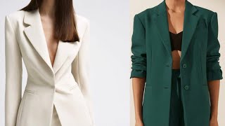 How to draft a Female Notched Collar SuitJacket Pattern Easy and Beginner Friendly patterns [upl. by Ecirtnom]