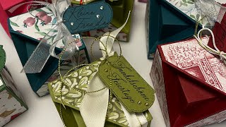 🎁 Stampinup WürfelmitEcke box Weihnachtsbox papercraft diy goddie gift weihnachten 🎁 [upl. by Cook834]