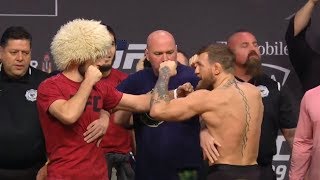 UFC 229 Khabib vs McGregor Weighin Faceoff [upl. by Rickey]