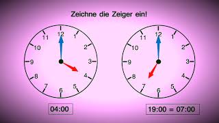 014 Mathe Uhr Stunden und Zeitspannen [upl. by Akived635]