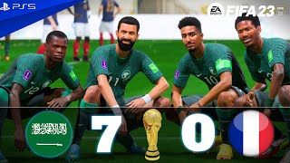 FIFA 23  Saudi Arabia 7  0 France  السعودية 7  0 فرنسا  FIFA WORLD CUP FINAL 2022 QATAR  PS5™ [upl. by Yokum79]