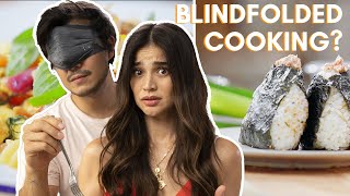 Cooking Viral Tiktok Recipes Blindfolded with Anne Curtis Feta Pasta and Tuna Onigiri [upl. by Kcaz]