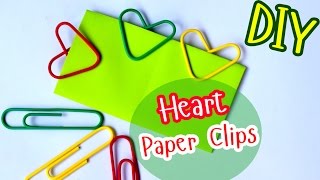 How to Make Heart Paper Clips  DIY Valentines Day [upl. by Ahsilyt]