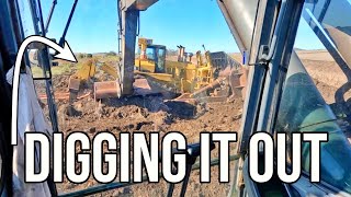 BOGGED AGAIN We Had to Dig Out the D11 Bulldozer  Recovery  Vlog 208 [upl. by Imerej]