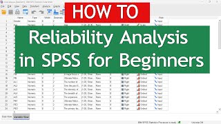 Reliability Analysis in SPSS for Beginners  StepbyStep Tutorial  SPSS for beginners Tutorial 3 [upl. by Aia]