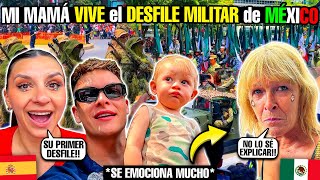 🇪🇦 MI MAMÁ LLORA con el DESFILE MILITAR de MÉXICO🇲🇽😭 POR PRIMERA VEZ [upl. by Gerger]