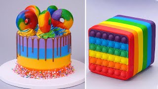 Amazing and Creative Rainbow Cake Decorating Ideas  Fancy and Yummy Dessert Recipes [upl. by Cedar]