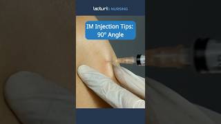 Perfecting the 90° Angle for IM Injections 💉 InjectionTips NursingSkills nclex [upl. by Wendin]