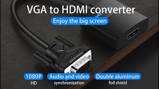 Vention VGA to HDMI Converter with Female Micro USB and Audio Port ACN [upl. by Selym]