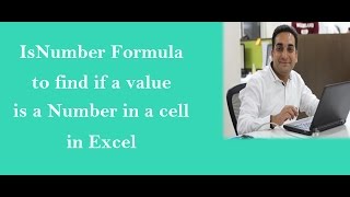 Excel Isnumber Formual in Excel [upl. by Eisenstark]