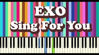 EXO Sing For You piano cover tutorial [upl. by Aneelak]