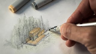 Sketch like an Architect Techniques  Tips from a Real Project [upl. by Amis]