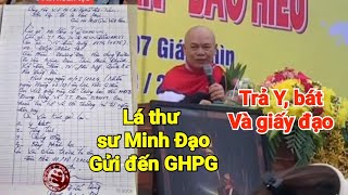 Lá Đơn Thư Sư Minh Đạo Gửi GHPG Trả Y Và Bát Xin Rời khỏi Giáo hội Để Hoàn tục Làm Cư sĩ [upl. by Fevre]