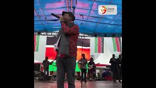 Eric Wainaina performs his ‘Daima Mkenya’ song during memorial concert of police brutality victims [upl. by Kcirdahc]