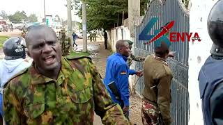 POLICE DRAMA AS ANGRY MAASAI MORANS ENGAGE THEM IN STONE THROWING OVER DEATH OF A SURVEYOR [upl. by Karlis923]