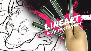 Copic Multiliner Technique  Lineart Tutorial [upl. by Aseela232]