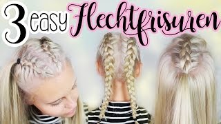 3 easy FLECHTFRISUREN  mit meiner COUSINE 💗  Dagi Bee [upl. by Onairpic107]