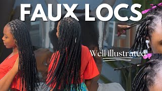 How To CROCHET FAUX LOCS NO cornrowsno Knots freepatterns Easy for BEGINNERS [upl. by Tereve]