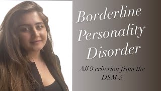 Borderline Personality Disorder Every criterion from the DSM 5 [upl. by Reger]