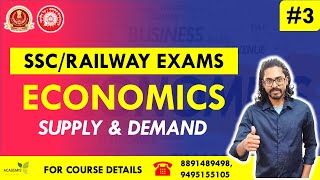 SSC  Railways  Economics  Supply amp Demand [upl. by Nilecoj140]