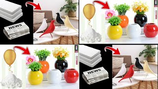 2 Easy White Cement Craft Ideas  Cement Craft Ideas  Home Decoration Showpiece [upl. by Auqeenwahs258]