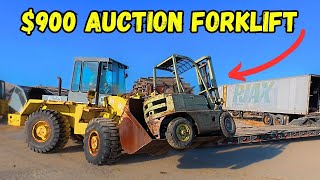 Auction Bought Sight Unseen Will this Forklift Ever Run Again [upl. by Salomon687]