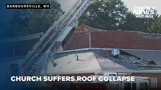 Gymnasium roof at West Virginia church collapses [upl. by Asiral]